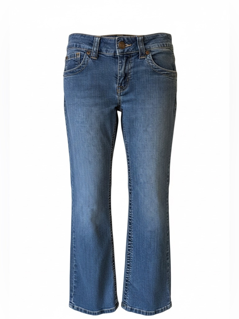 Vintage Y2K Hydraulic Women's Straight Jeans in Blue Denim